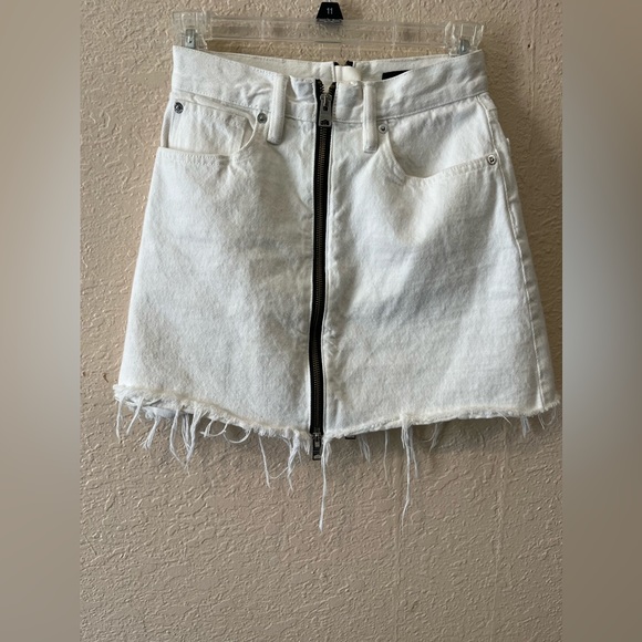 All Saints Dresses & Skirts - ALL SAINTS - White Denim Zipper Skirt